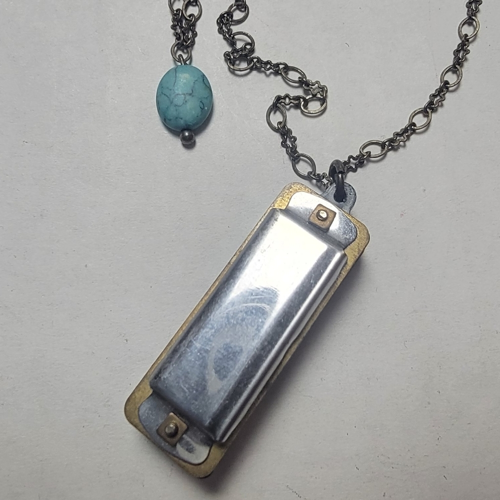 RARE!! Playable Harmonica Necklace